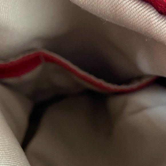 Valentina Italian leather handbag 2 tone red & tan leather Made in Italy - Picture 11 of 14